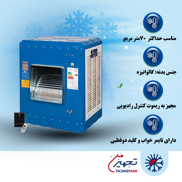 کولر آبی 3500 ترموستاتیک ایران شرق مدل IS35