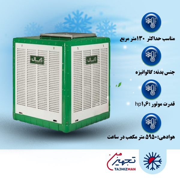 کولر آبی 6800 کم مصرف بالازن آبسال ACDC 68