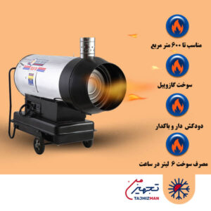 جت‌هیتر گازوئیلی ‌دودکش‌دار نیرو تهویه البرز مدل 2ELB-120