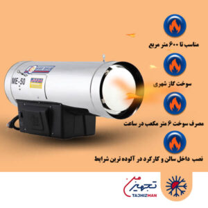 جت هیتر گازی نیرو تهویه البرز مدل ME-50