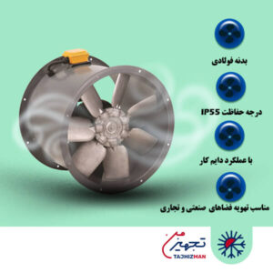 فن آکسیال سیلندری دمنده سری DASP-WN150-4T-900-22deg