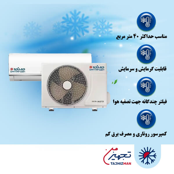 کولر گازی سرد و گرم دمنده مدل 18000