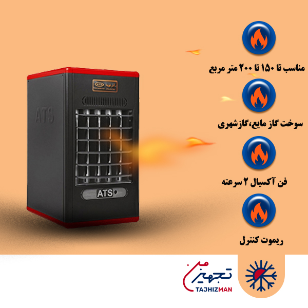 هیتر گازی آذر تهویه مدل A630 پرومکس