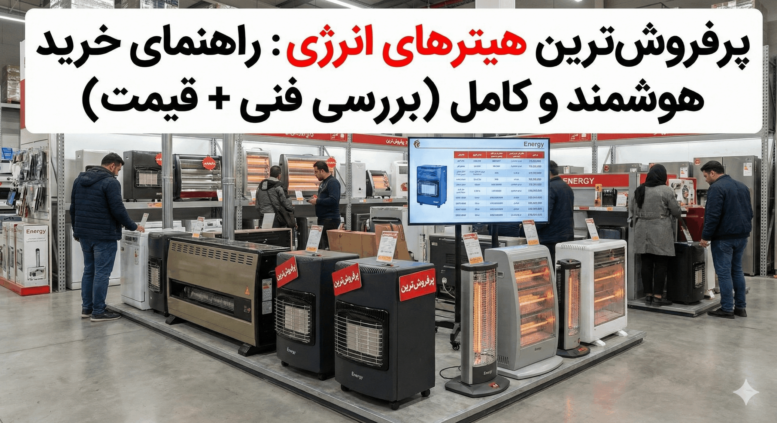 پرفروش‌ترین هیترهای انرژی: راهنمای خرید هوشمند و کامل (بررسی فنی + قیمت)