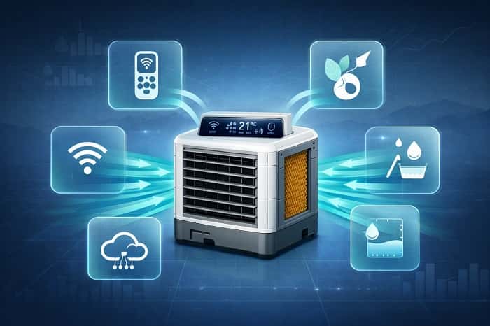 امکانات هوشمند کولر سلولزی البرز؛ نسل تازه‌ای از خنک‌ کردن هوشمند خانه و محل‌کار