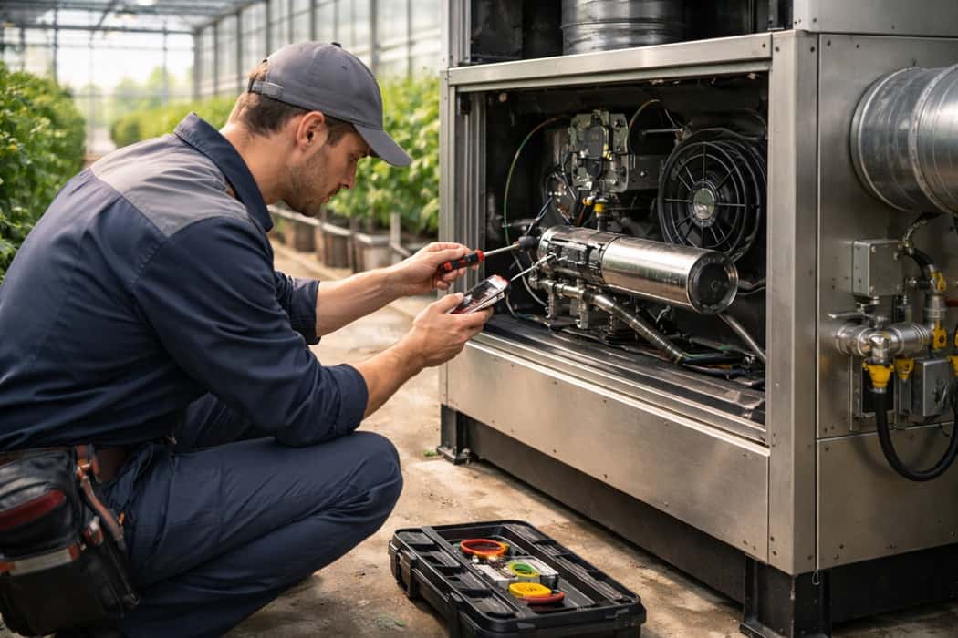 سرویس هیتر گلخانه برای افزایش عمر دستگاه و امنیت گلخانه