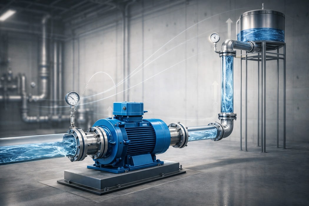 محاسبه هد و دبی پمپ آب