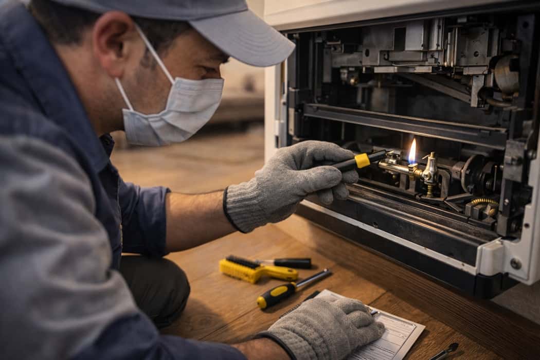 نحوه سرویس ترموکوپل و شمعک در هیتر گازی