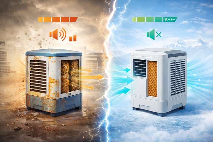 تفاوت کولر سلولزی و کولر پوشالی؛ کدام انتخاب هوشمندانه‌تر است؟