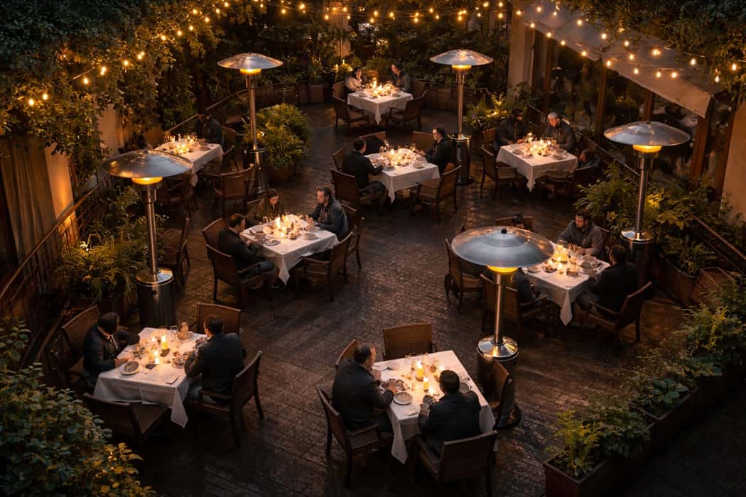 معیارهای انتخاب هیتر تابشی چتری رستورانی