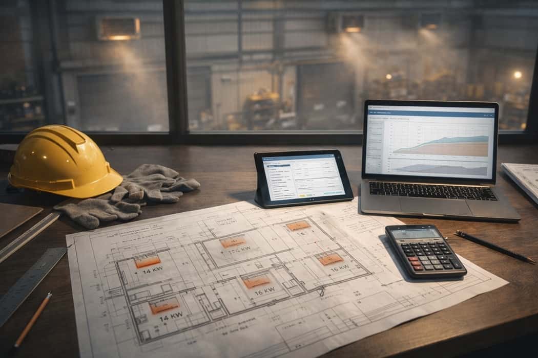 انتخاب ظرفیت بخاری کارگاهی بر اساس متراژ