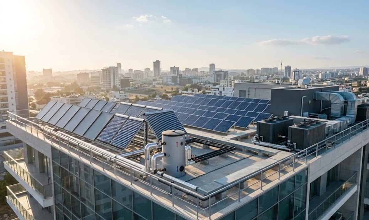 استفاده از انرژی خورشیدی در گرمایش و سرمایش ساختمان‌ها