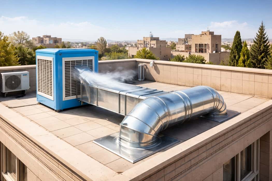 کانال‌کشی کولر آبی؛ راهنمای اصولی خنکی یکنواخت و کاهش هدررفت انرژی