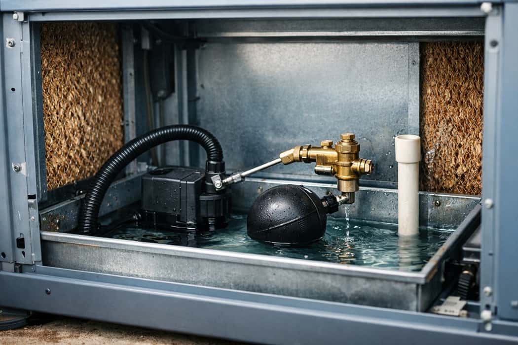 تنظیم شناور کولر آبی؛ راهنمای دقیق جلوگیری از سرریز